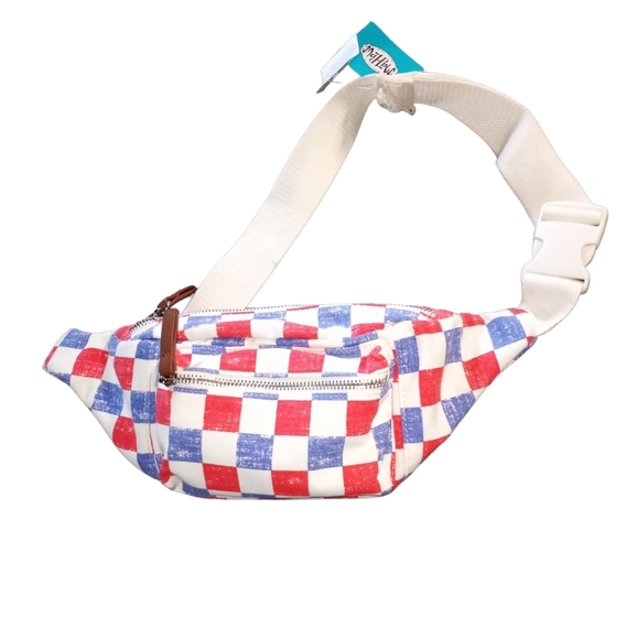 Handbags - Mad love red white and blue checkered waist bag